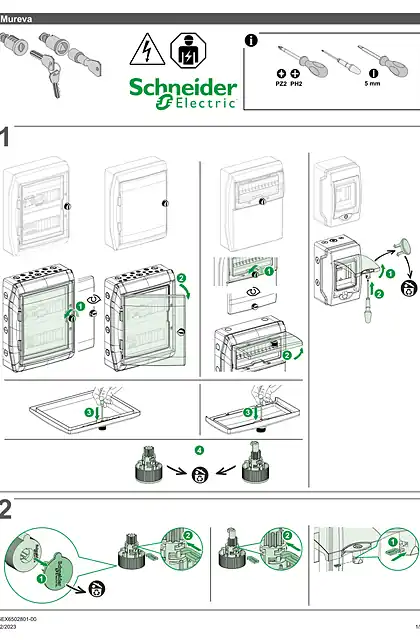 schneider施耐德Mureva Lock Installation sheet